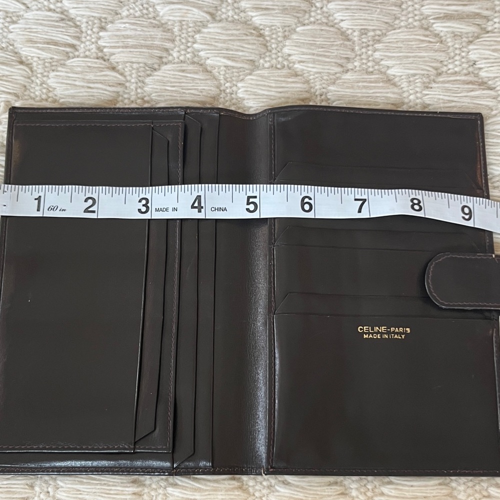 Celine Vintage Dark Leather wallet notebook holder - Picture 10 of 10